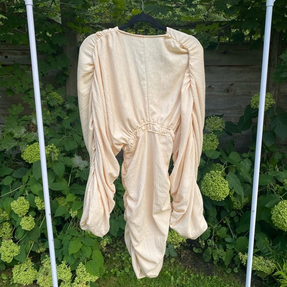 ITZY Ruffled Deep V Shrug Dress - Picture 2 of 3